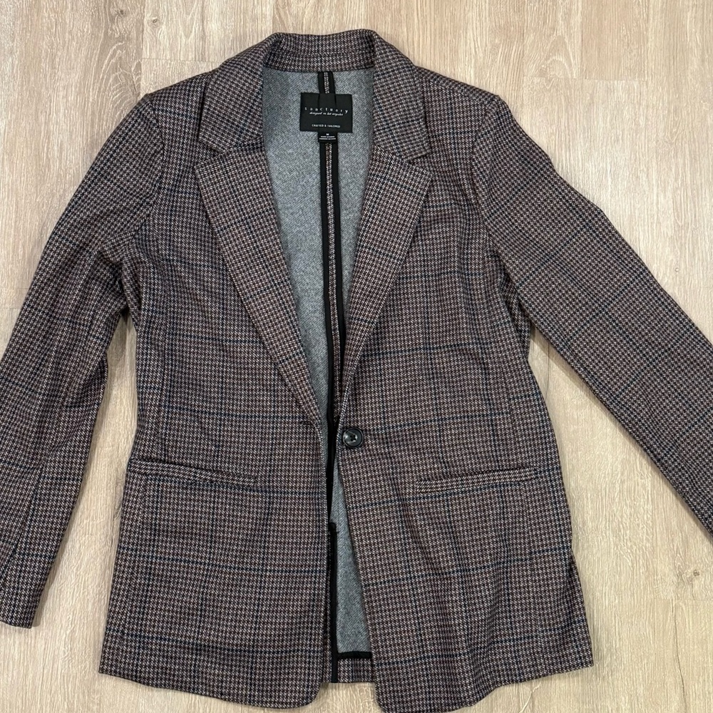 Sanctuary Woman’s Blazer Jacket Dark Academia Plaid Preppy Professor Size M